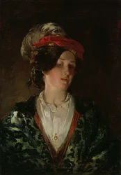Lady in a Feathered Bonnet